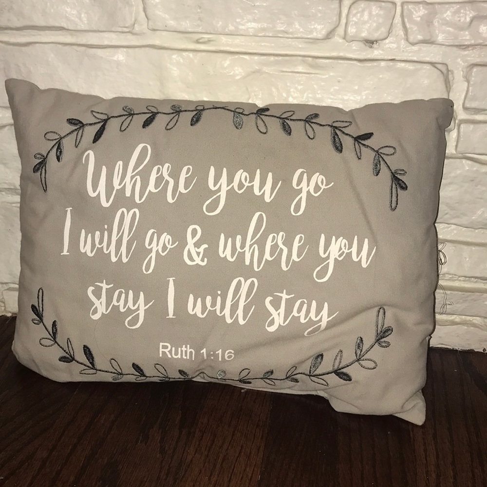 Lovely Pillow with Verse